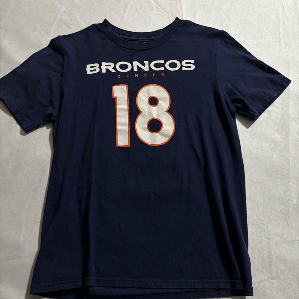 NFL Broncos Navy Blue Kids Shirt Manning